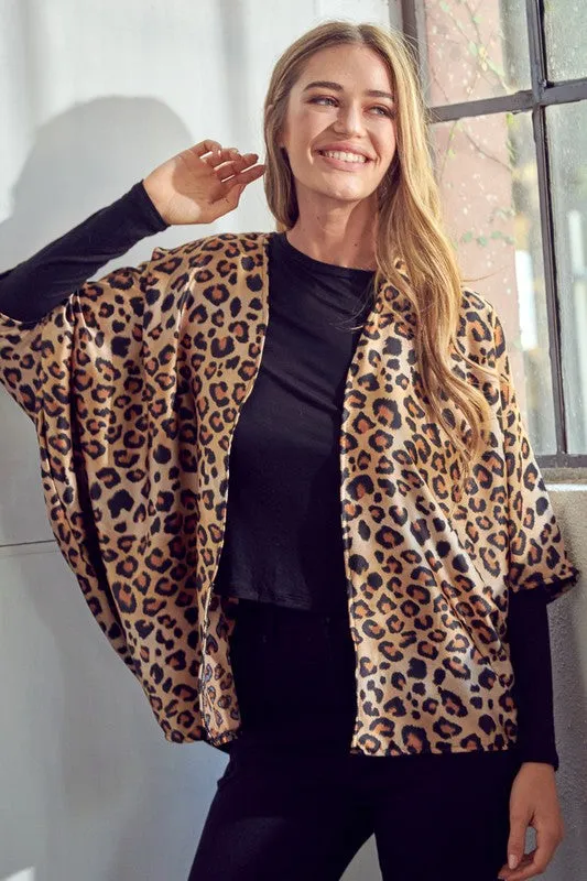 ANIMAL DROPPED KIMONO CARDIGAN