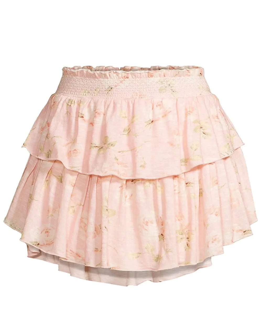 Ballet Pink Ruffle Mini Skirt