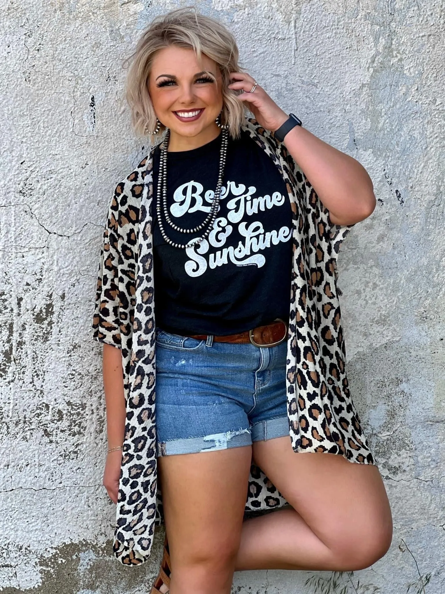 Bekah Leopard Kimono