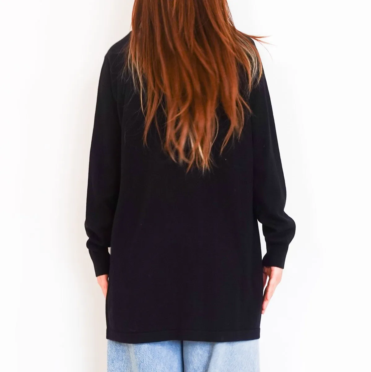 Black long line cardigan RRP £190