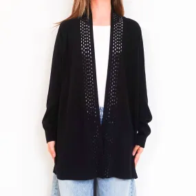 Black long line cardigan RRP £190