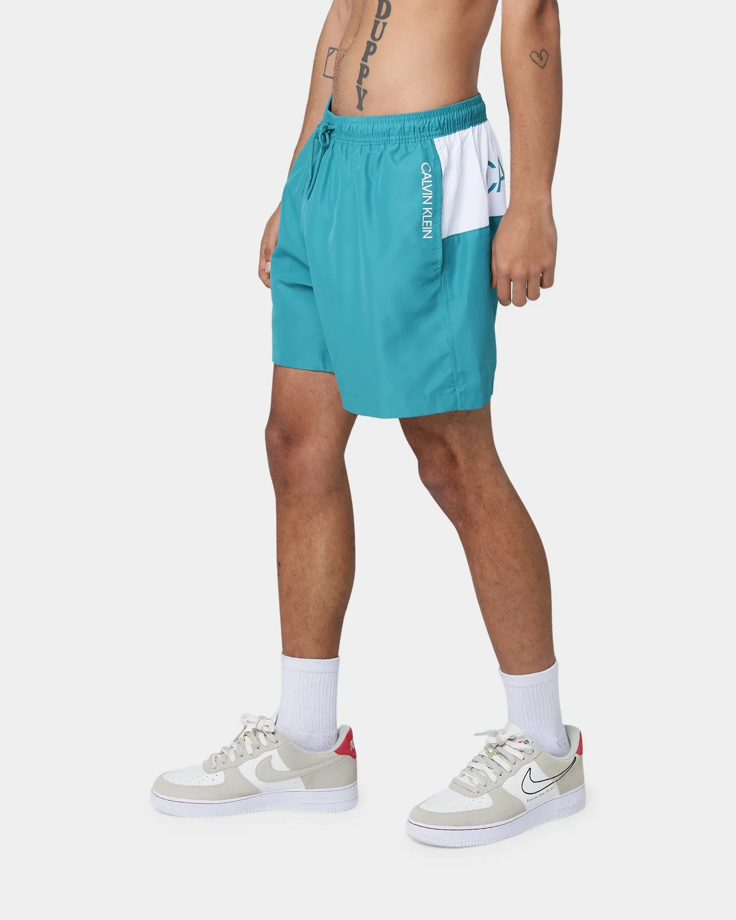 Calvin Klein Medium Drawstring Swim Shorts Fierce Seans Teal