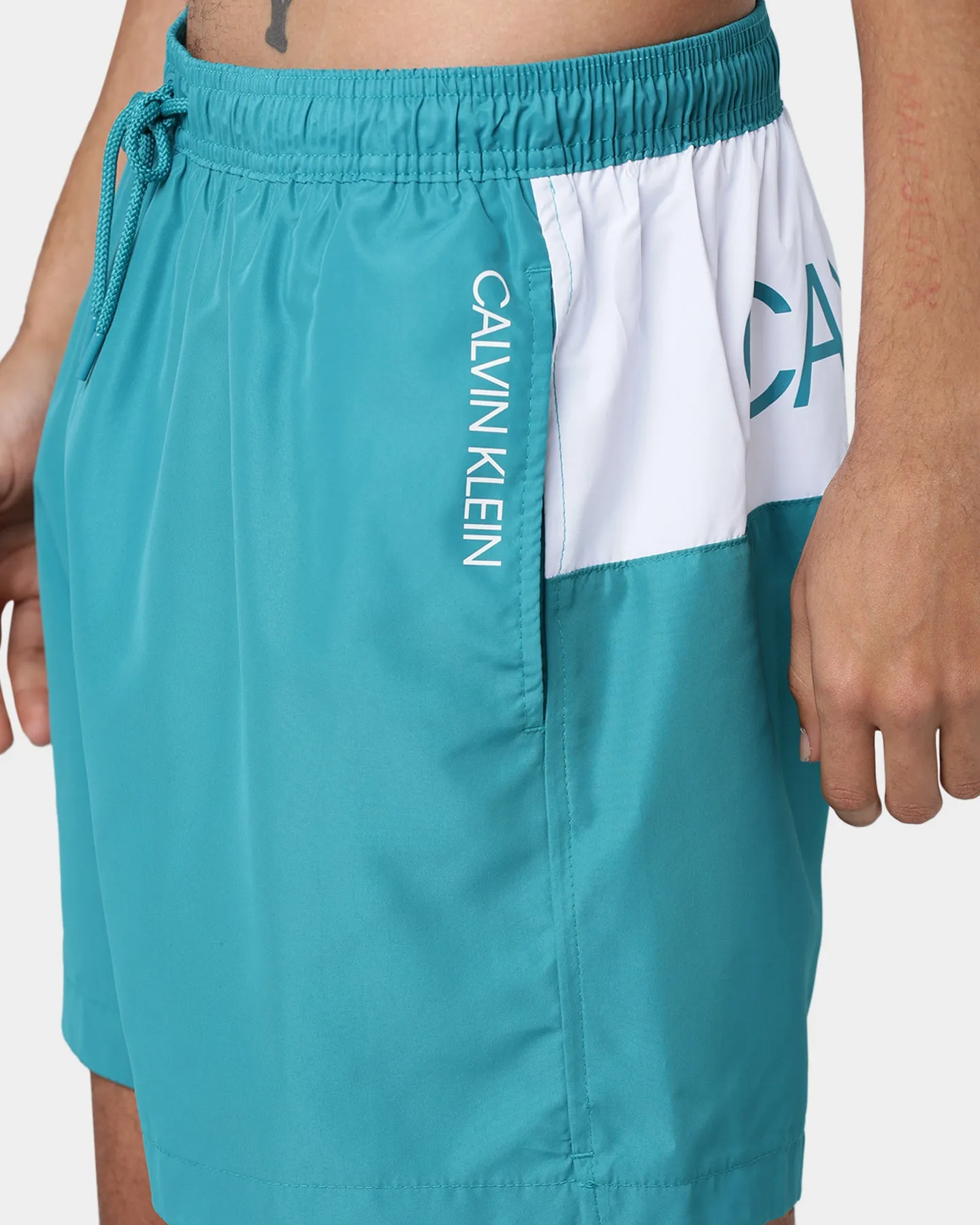 Calvin Klein Medium Drawstring Swim Shorts Fierce Seans Teal