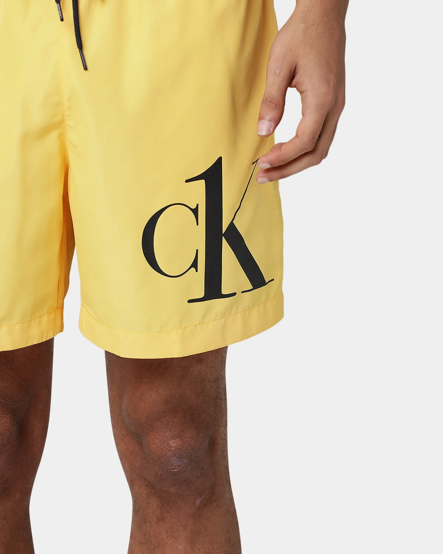 Calvin Klein Medium Drawstring Swim Shorts Yellow Arch