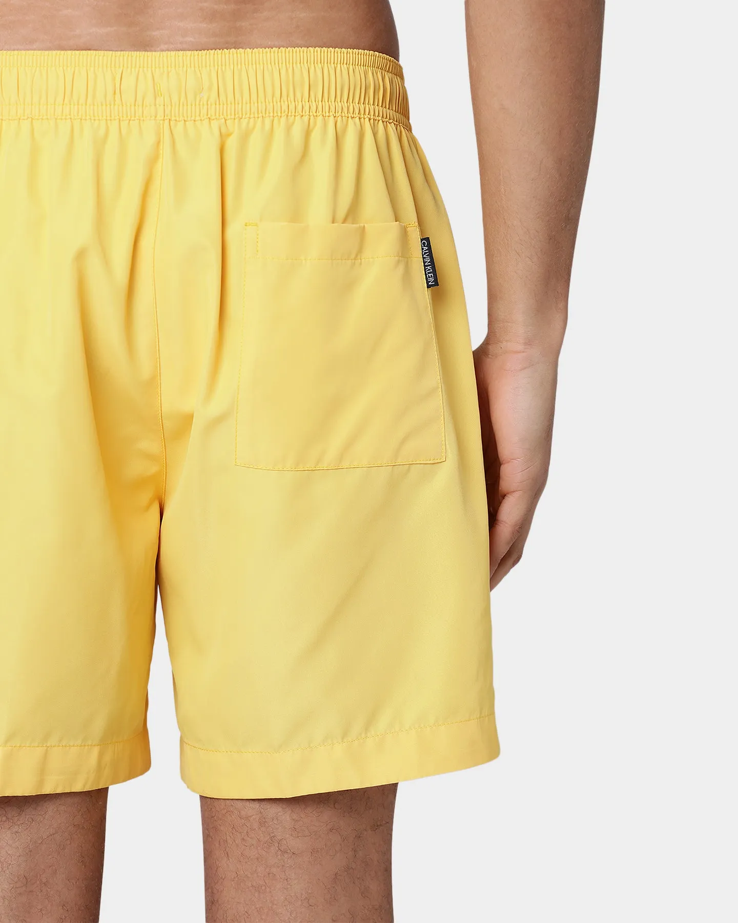 Calvin Klein Medium Drawstring Swim Shorts Yellow Arch