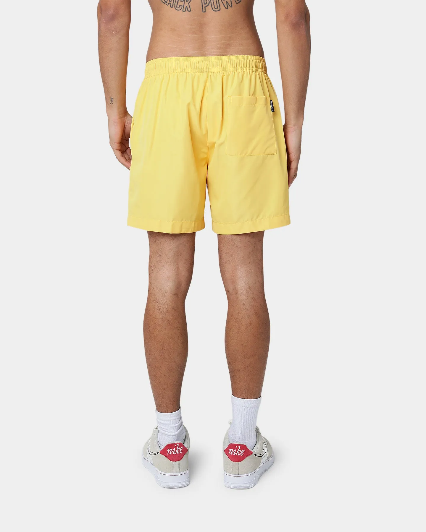 Calvin Klein Medium Drawstring Swim Shorts Yellow Arch