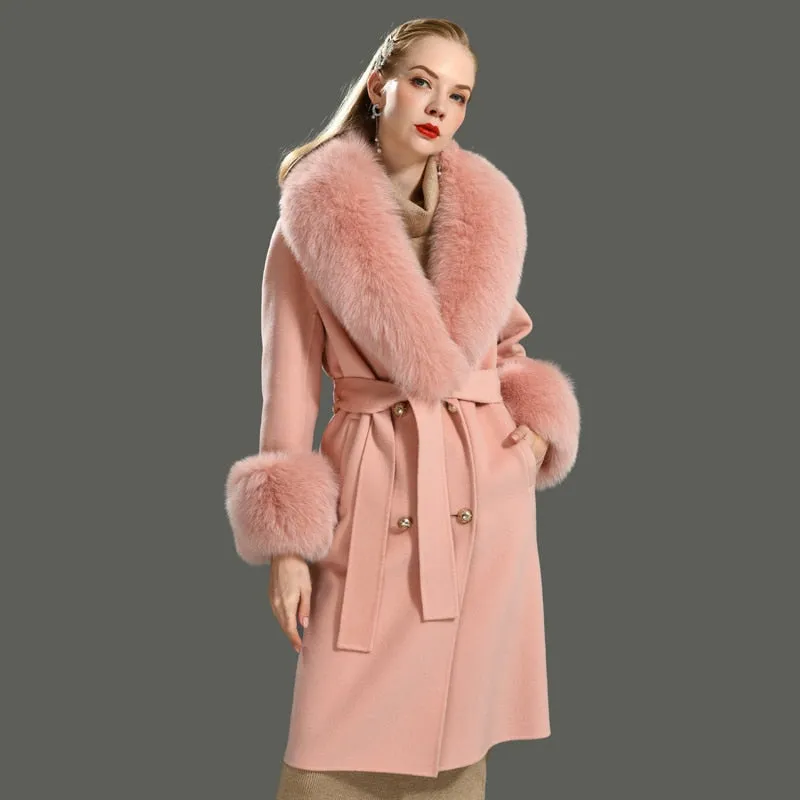 Cashmere Fur Wool Coats