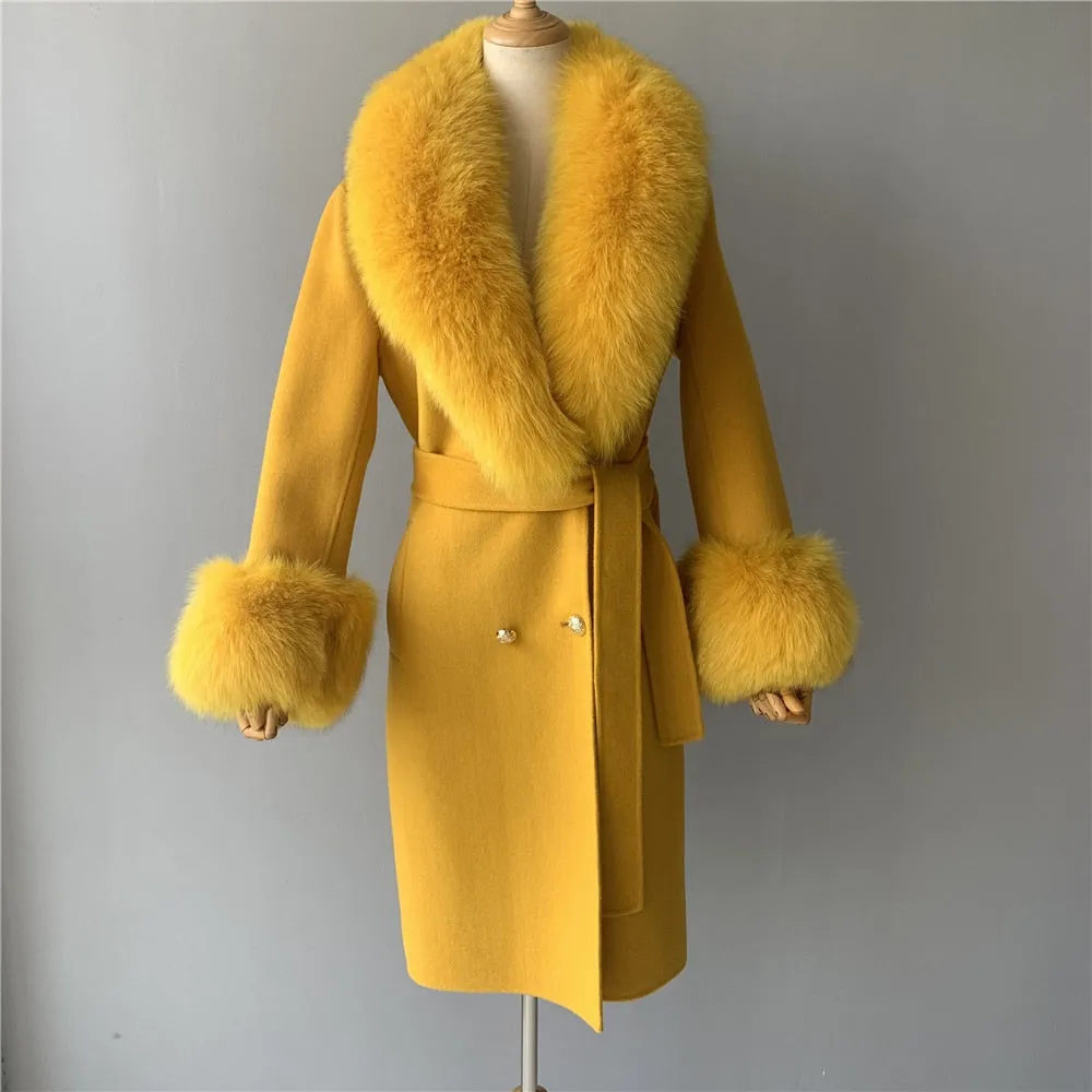 Cashmere Fur Wool Coats