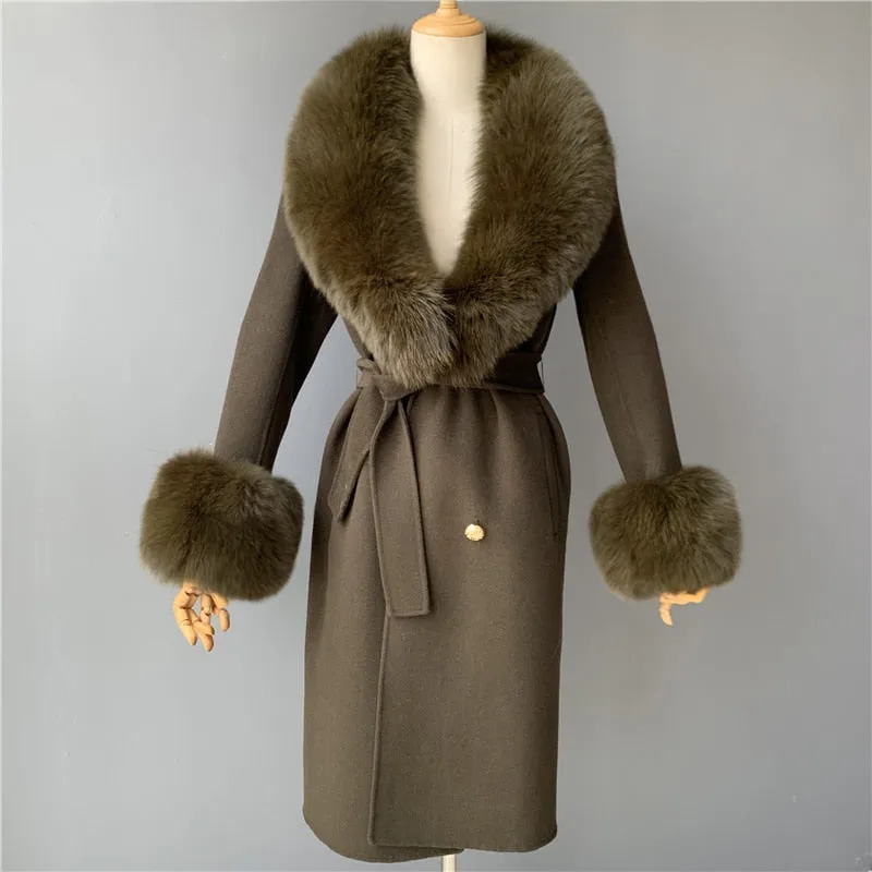 Cashmere Fur Wool Coats