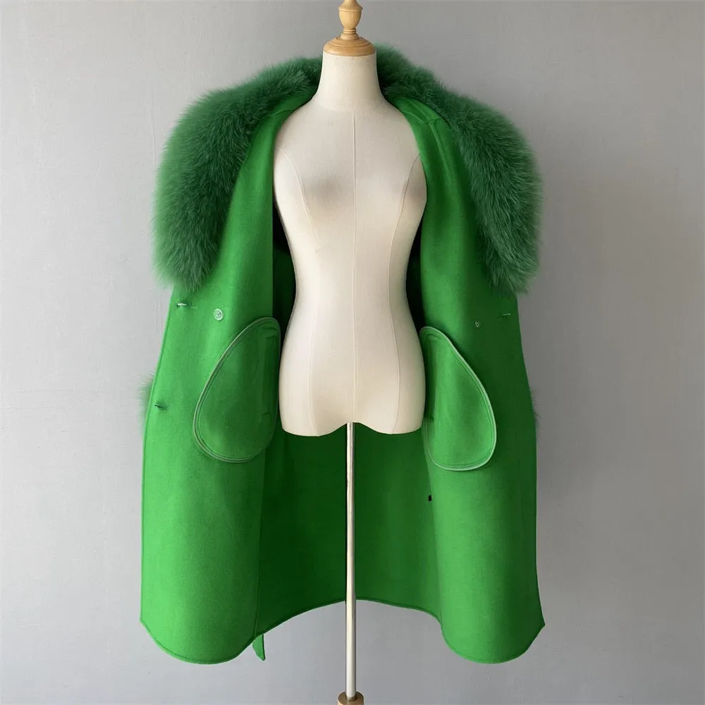 Cashmere Fur Wool Coats