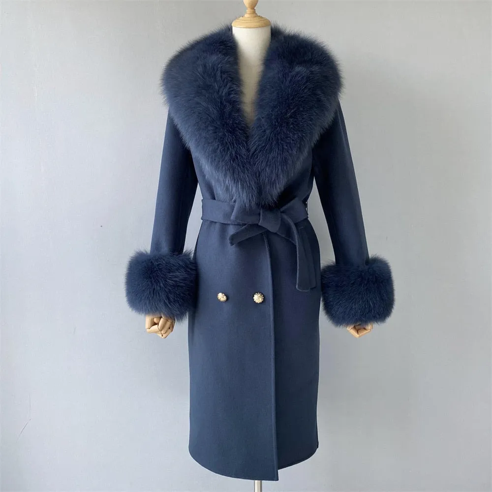 Cashmere Fur Wool Coats