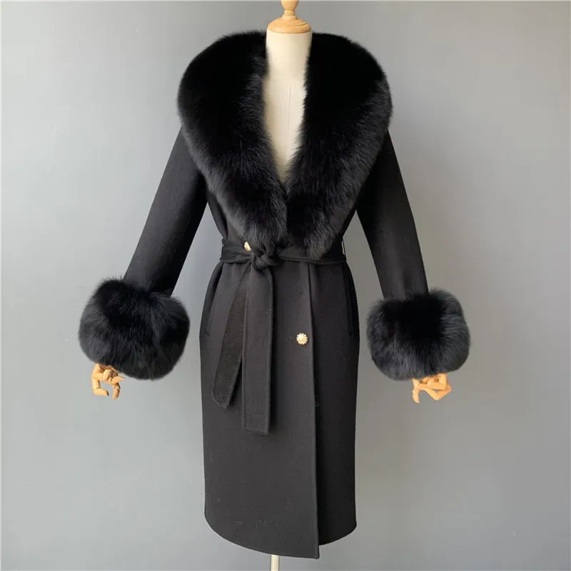 Cashmere Fur Wool Coats