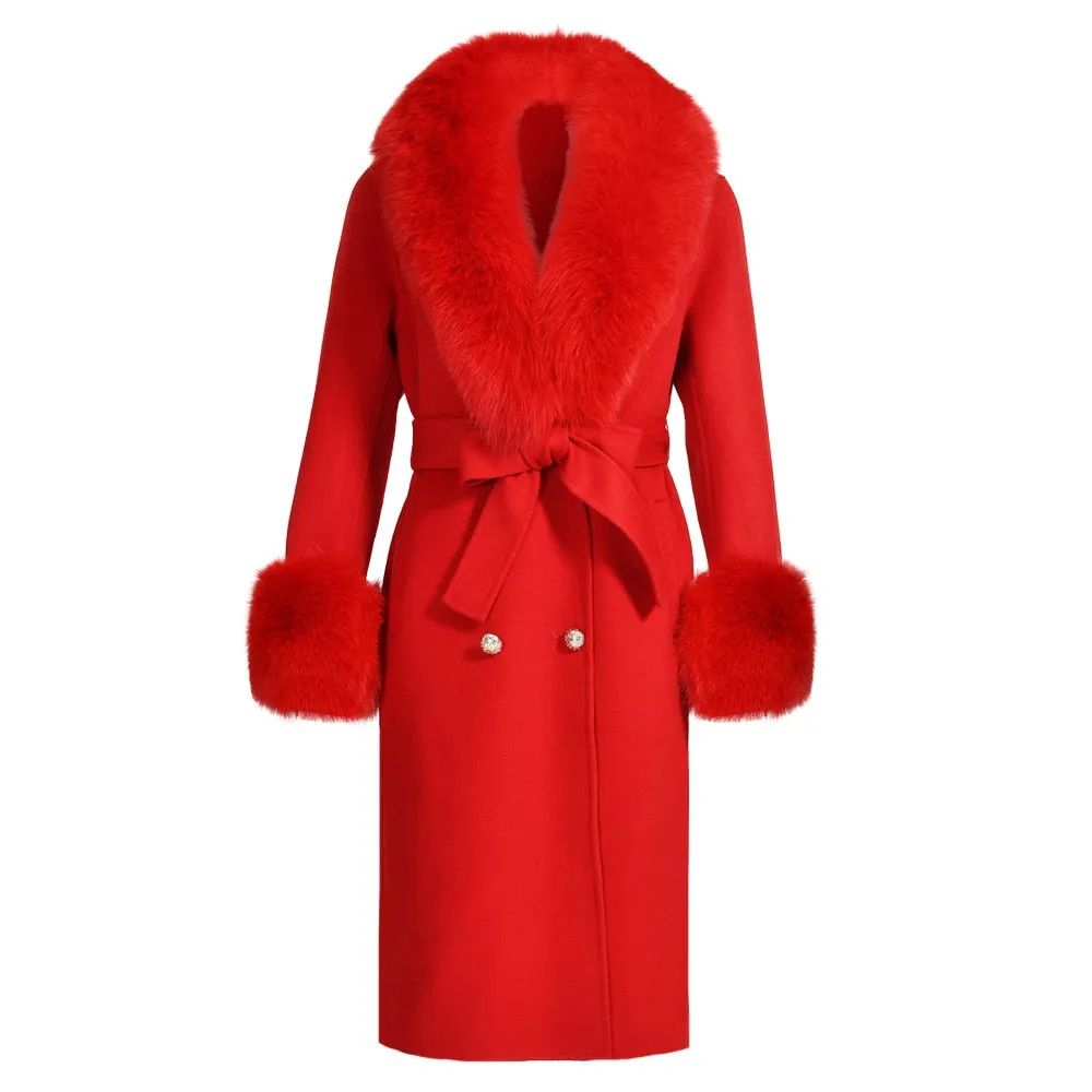 Cashmere Fur Wool Coats