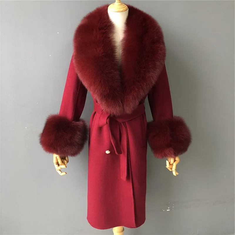 Cashmere Fur Wool Coats