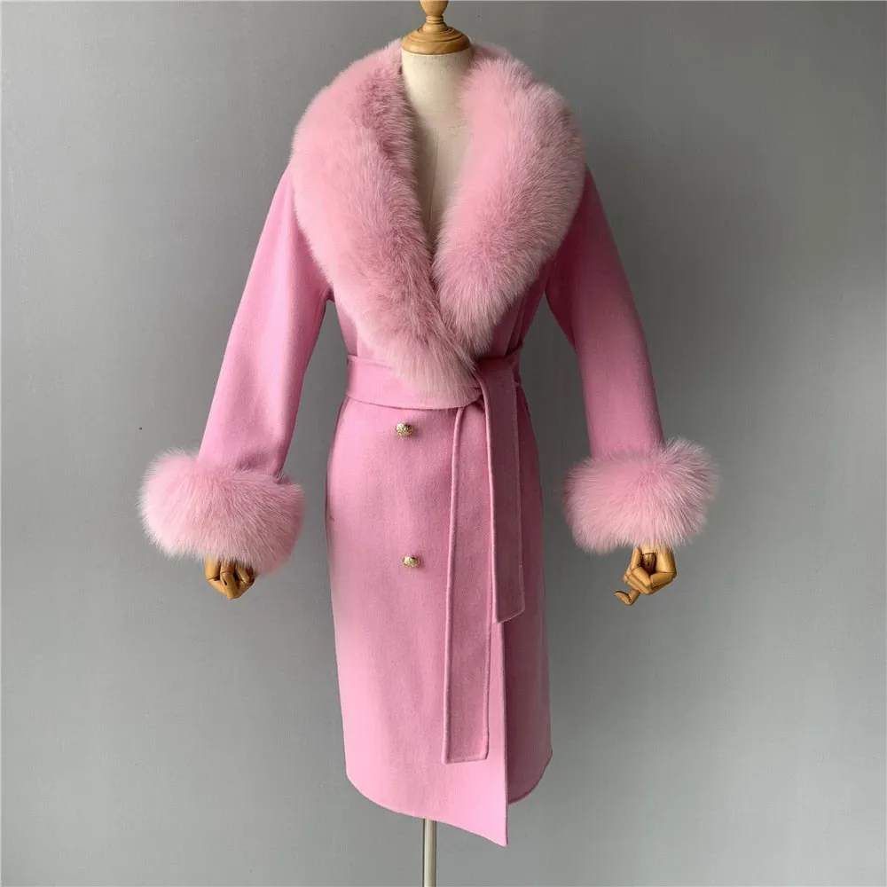 Cashmere Fur Wool Coats