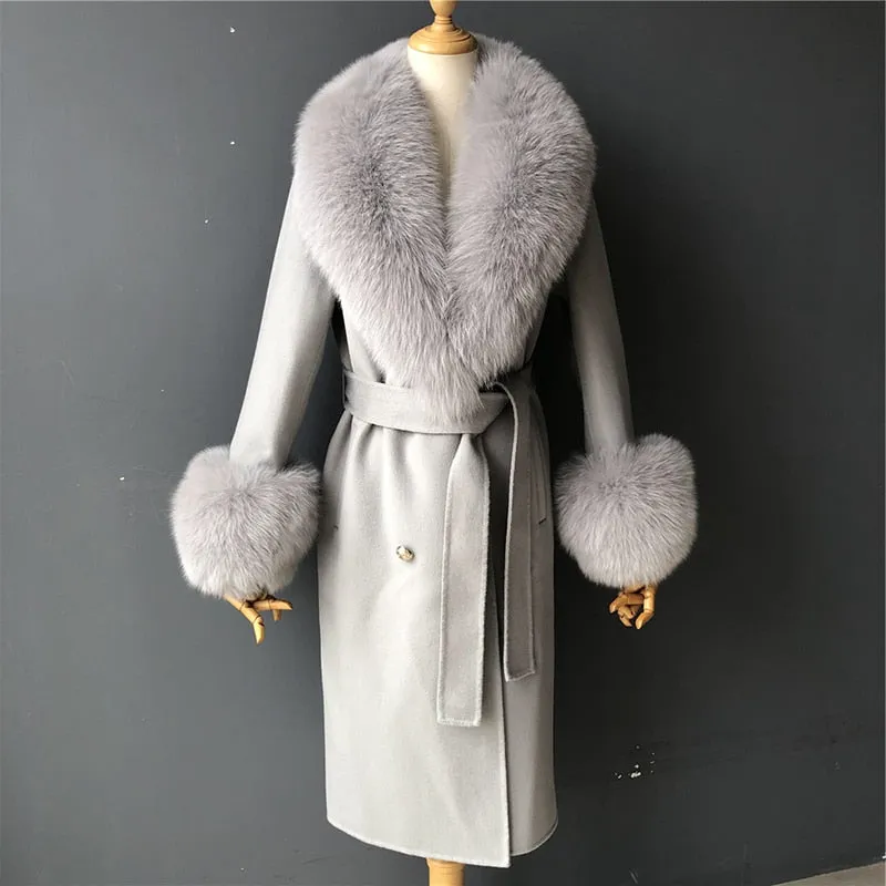 Cashmere Fur Wool Coats