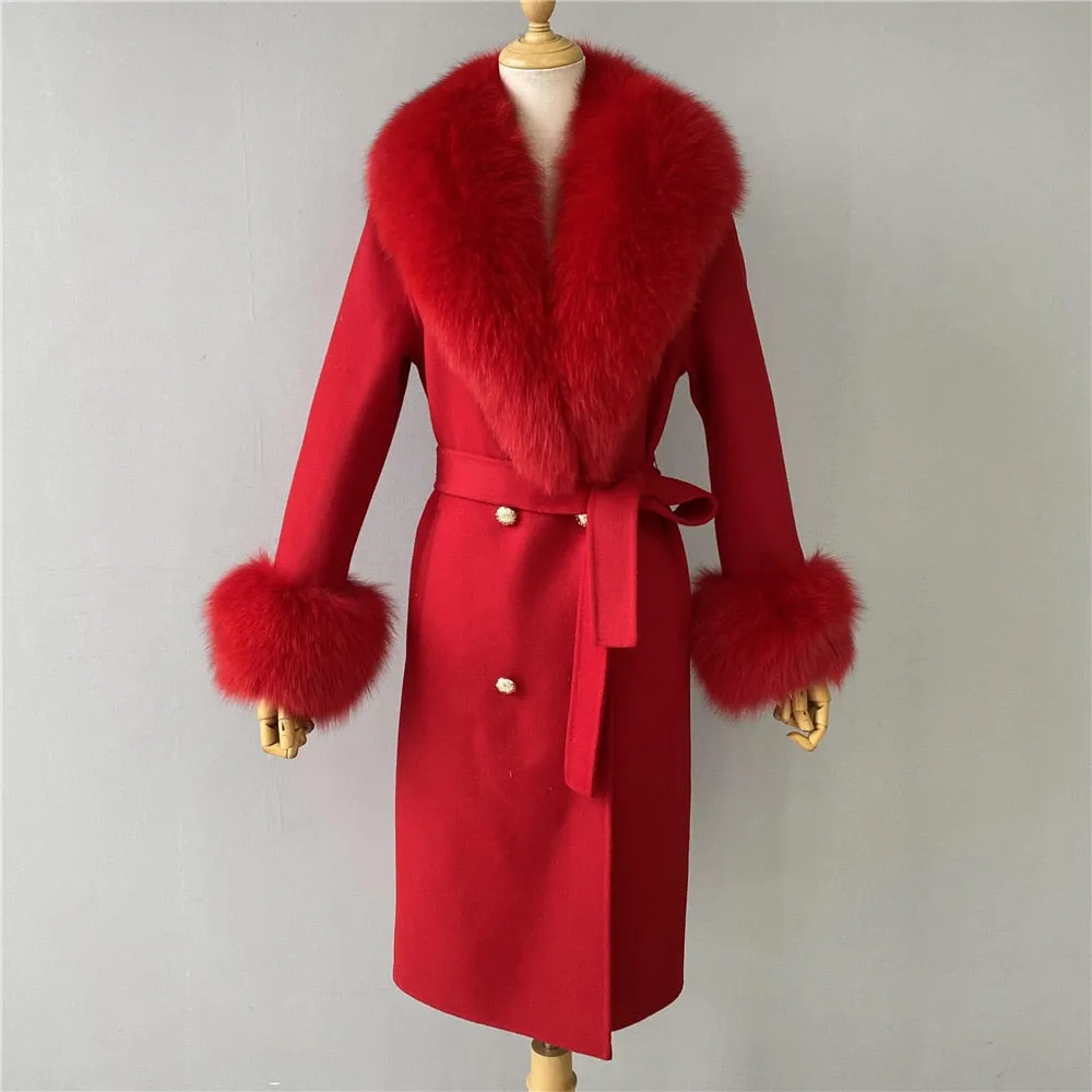 Cashmere Fur Wool Coats