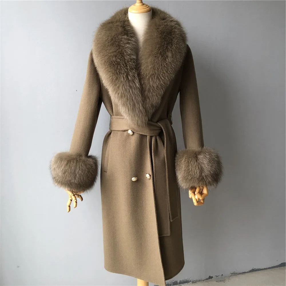 Cashmere Fur Wool Coats