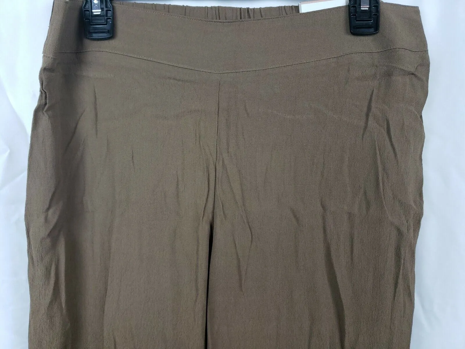 Chico's Women's Crepe Ultimate Fit Casual Brown Palazzo Pants Size 1 Regular