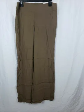 Chico's Women's Crepe Ultimate Fit Casual Brown Palazzo Pants Size 1 Regular