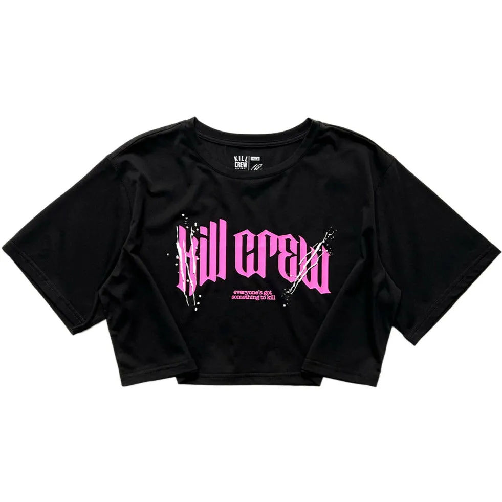 CLASSIC CROP TOP - BLACK / PINK