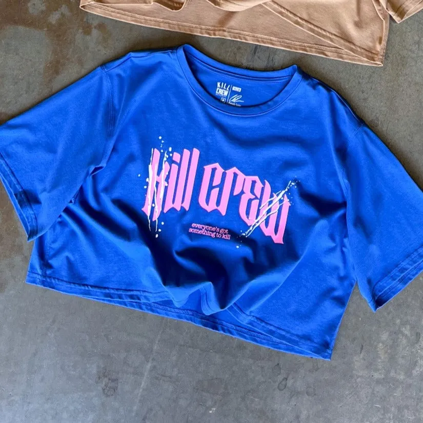 CLASSIC CROP TOP - BLUE / PINK