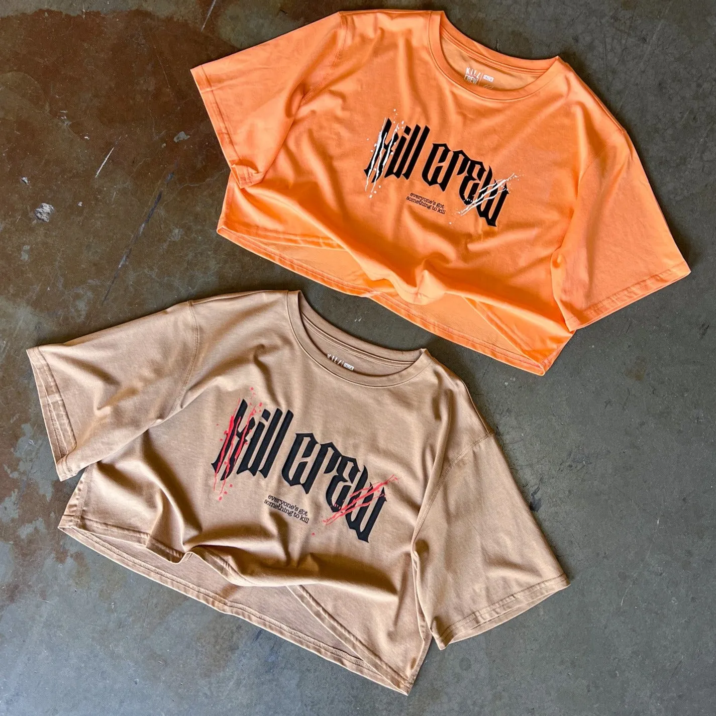 CLASSIC CROP TOP - ORANGE / BLACK