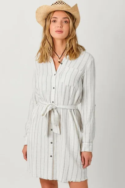 Delaney Gauze Shirt Dress