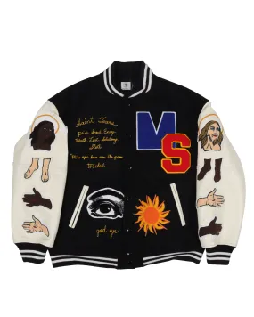 DENIM TEARS Letterman Varsity Jacket