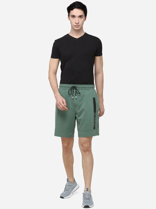 Duck Green Solid Regular Fit Shorts | JadeBlue