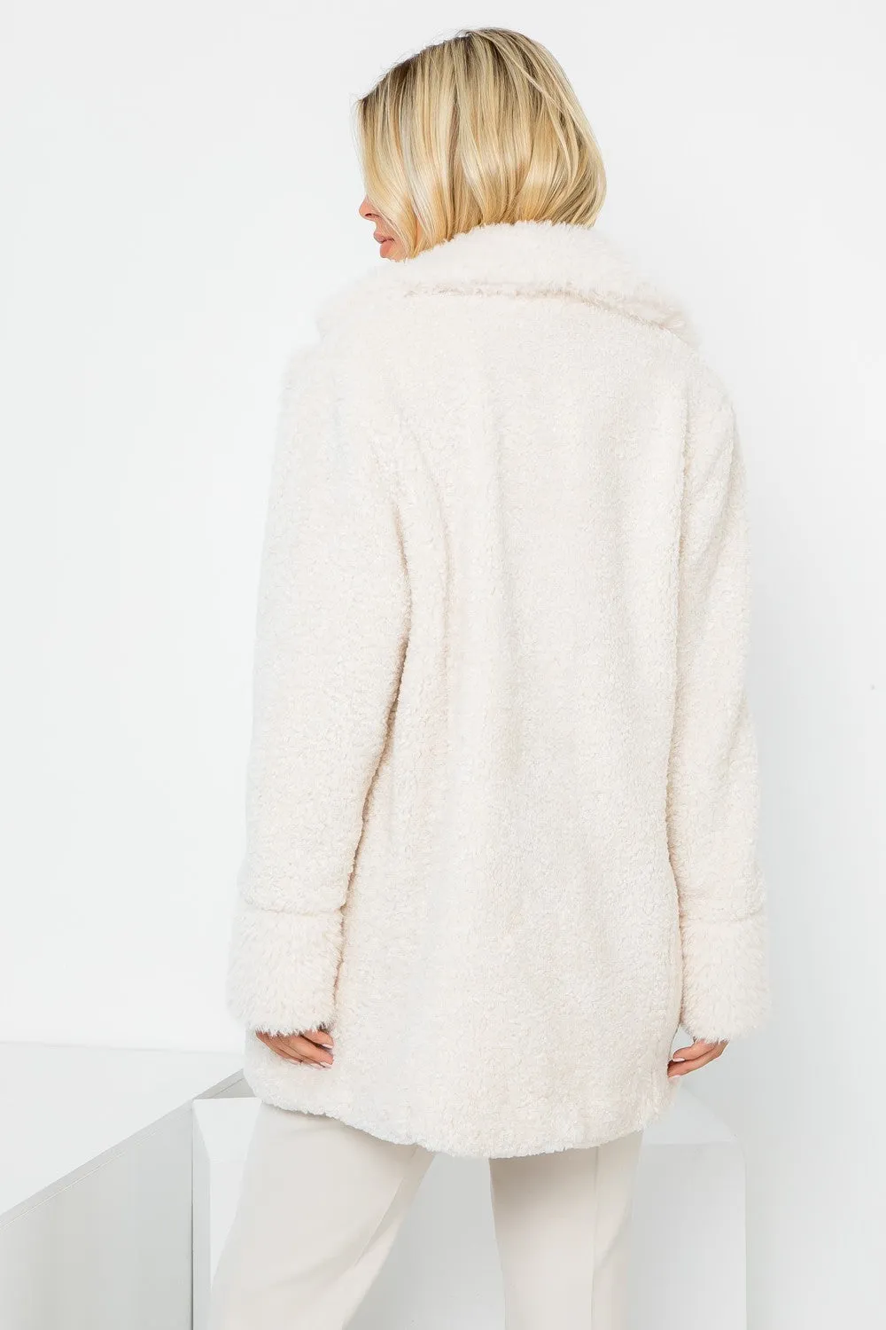 Faux Fur Open Front Jacket