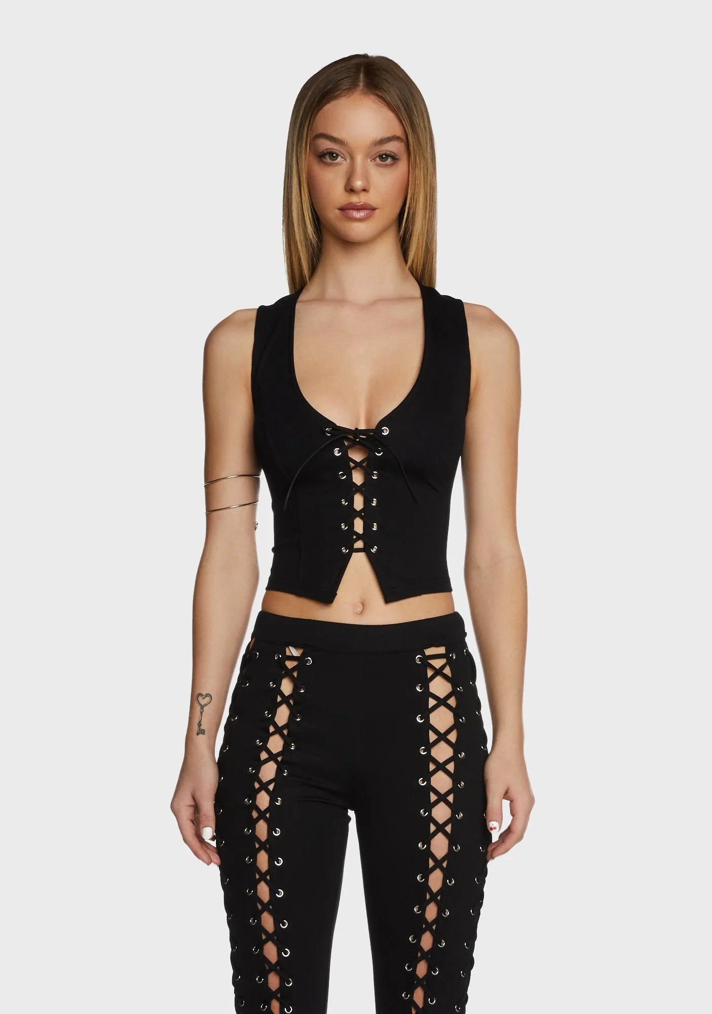 Foxy Rider Lace-Up Vest