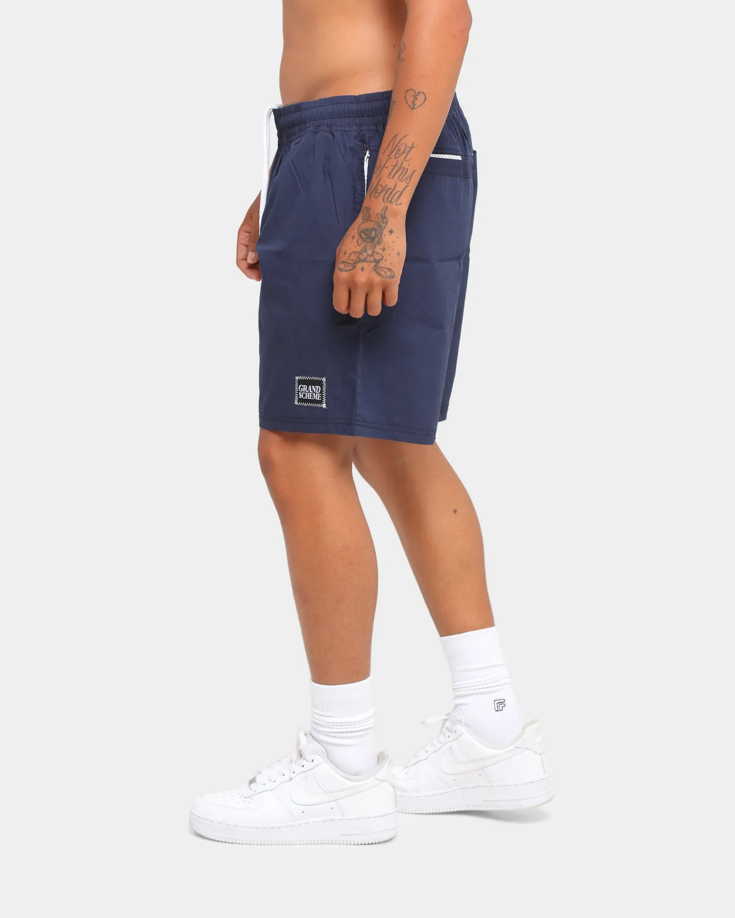 Grand Scheme Wobbly Swim Shorts Navy