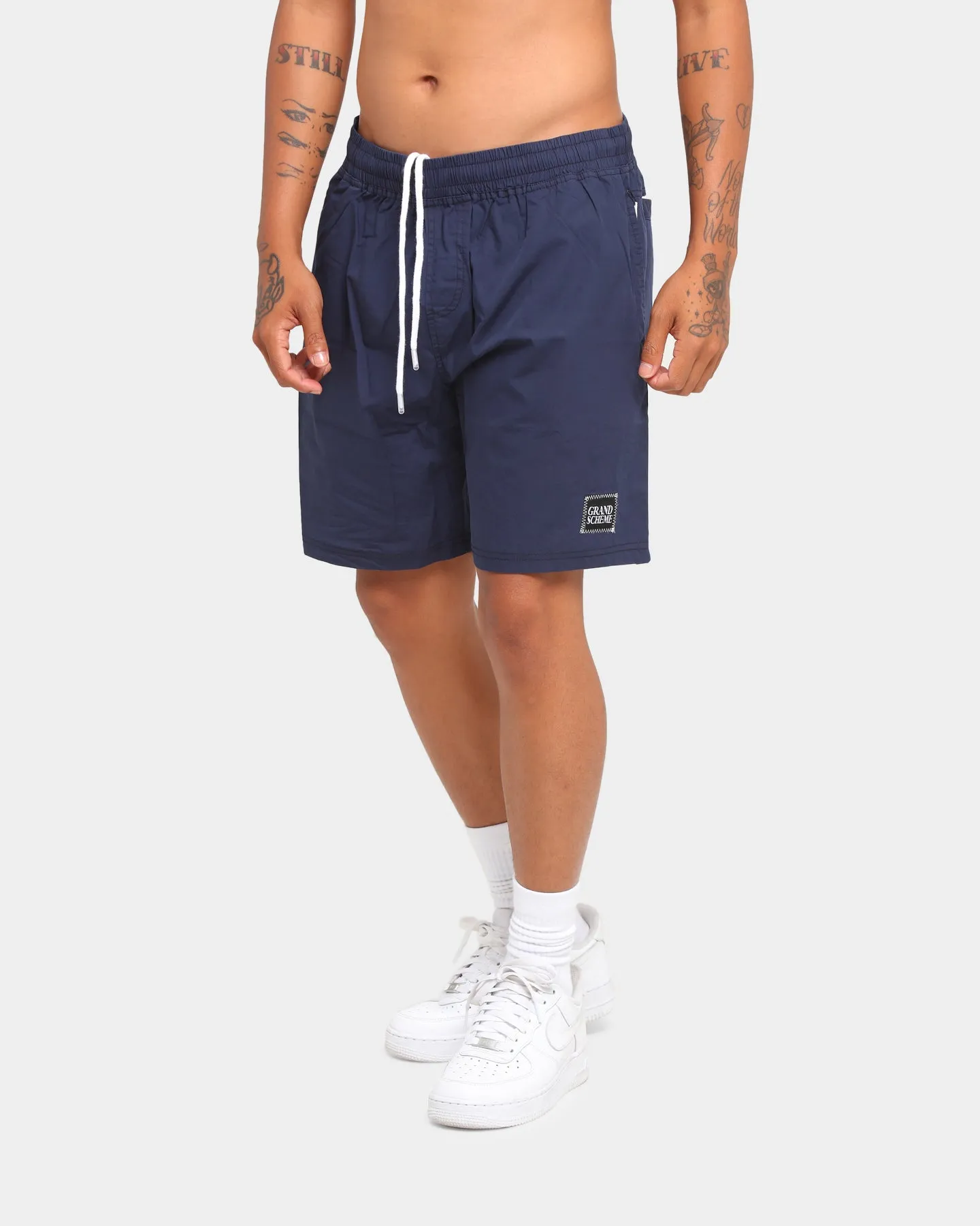 Grand Scheme Wobbly Swim Shorts Navy