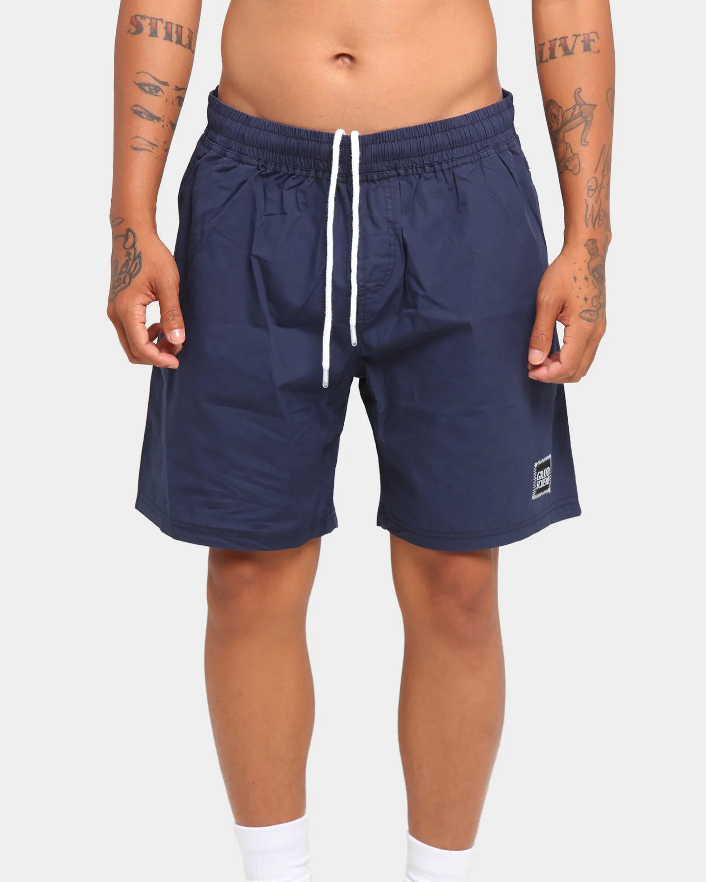 Grand Scheme Wobbly Swim Shorts Navy