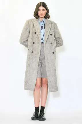 Heavy Wool Grey Double Breasted Coat