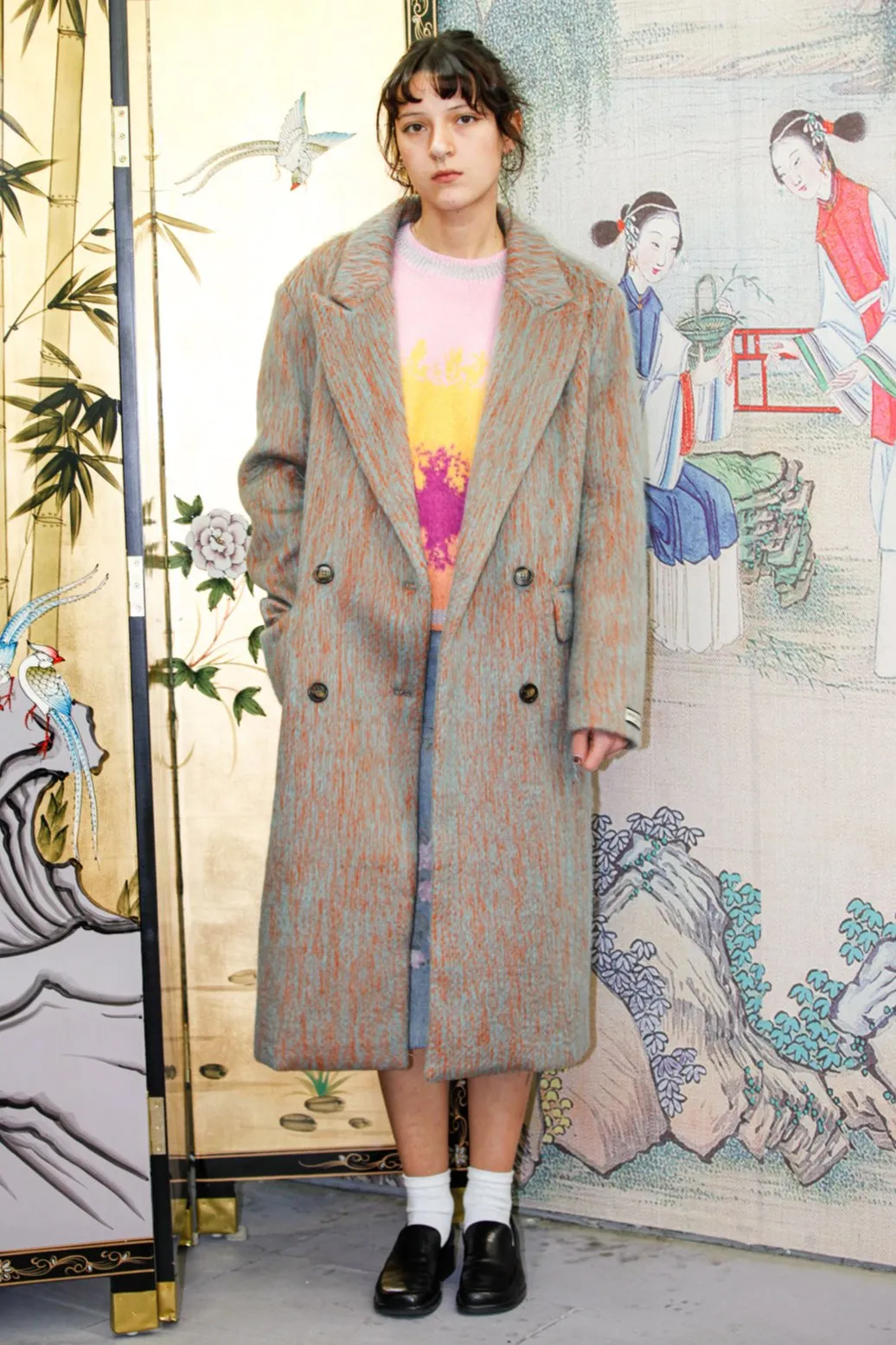 Heavy Wool Textured Wool Coat