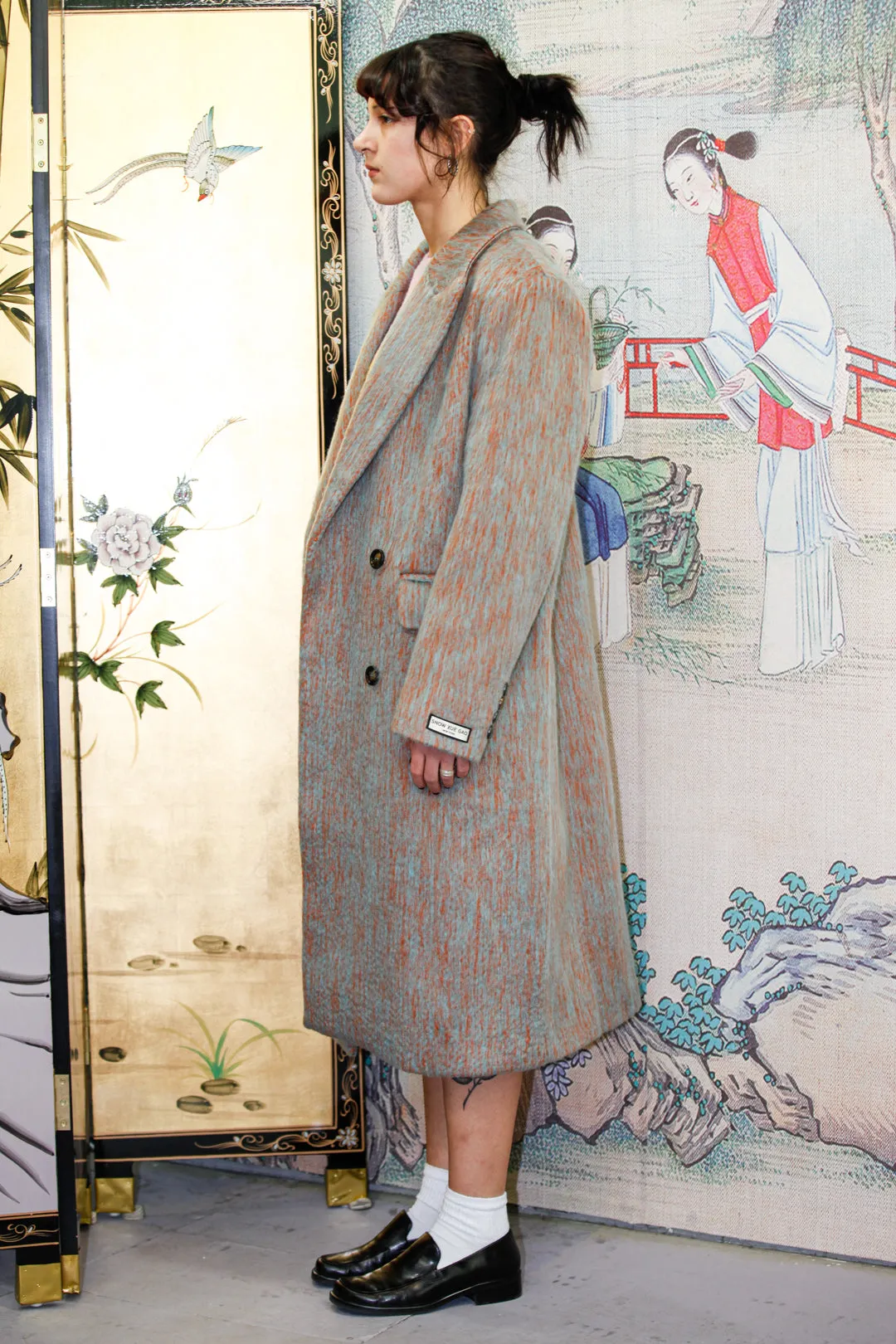 Heavy Wool Textured Wool Coat