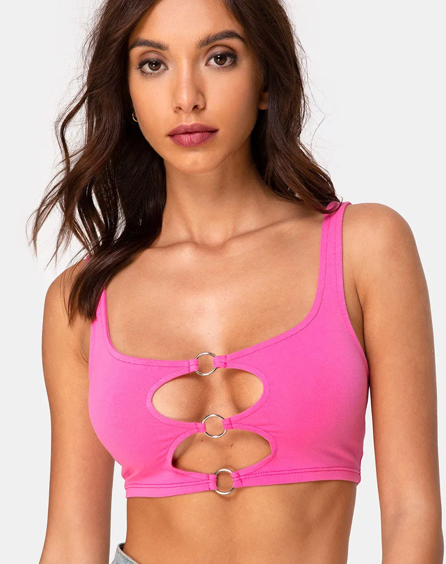 Keddo Crop Top in 80's Pink