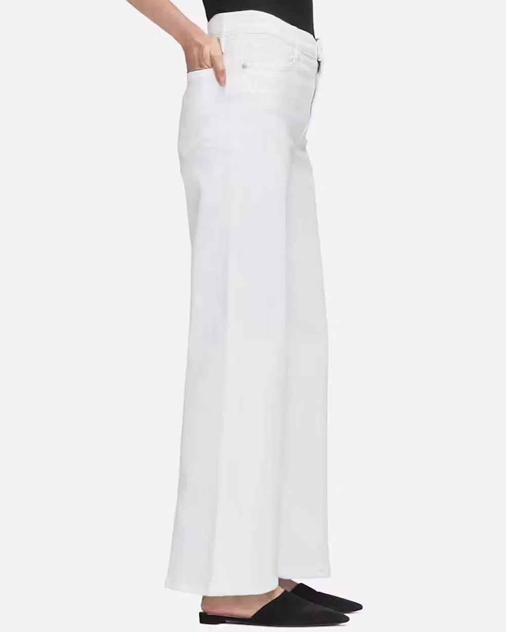 Le Slim Palazzo Pant in White