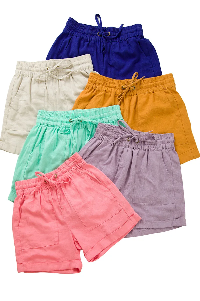 Linen Drawstring Shorts