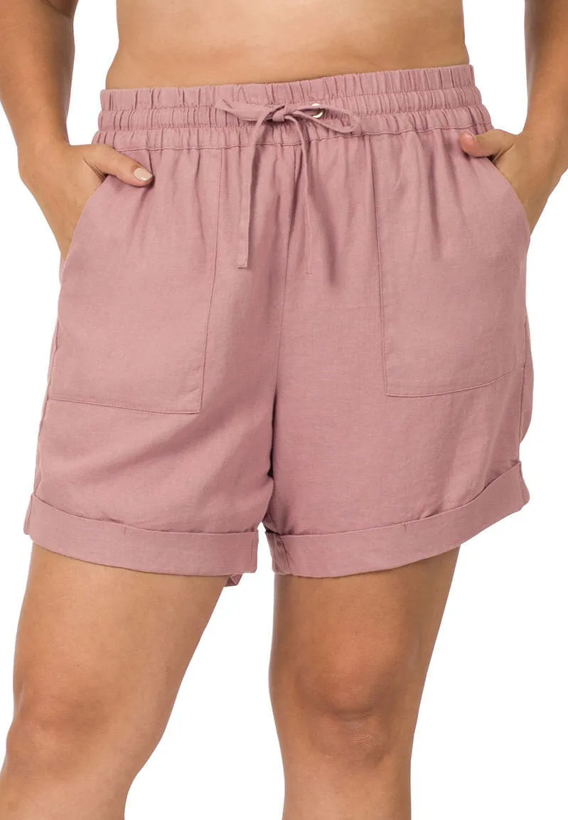 Linen Drawstring Shorts