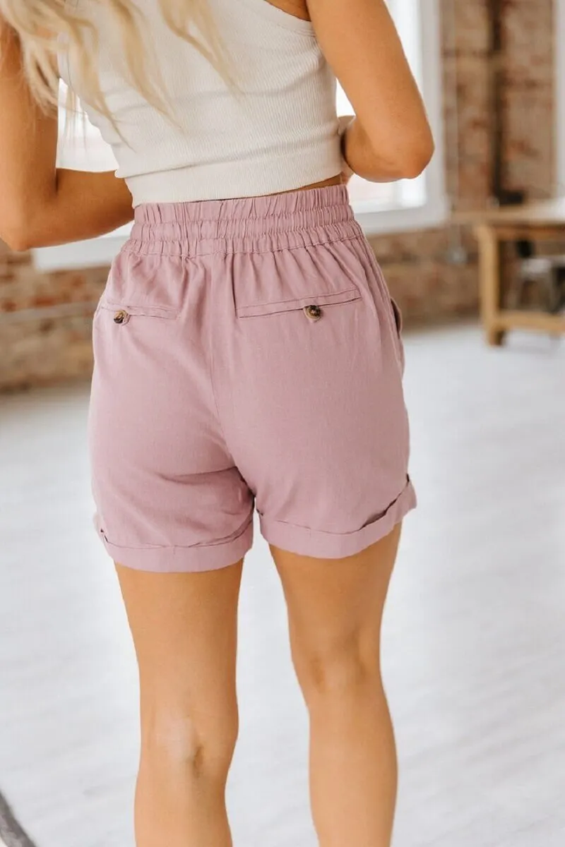 Linen Drawstring Shorts