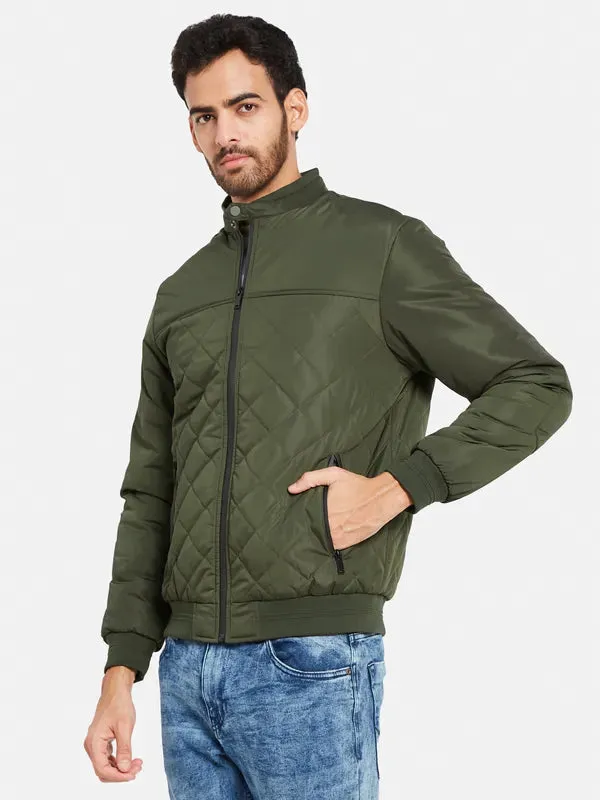 Mettle Men Olive Green Longline Open Front Jacket