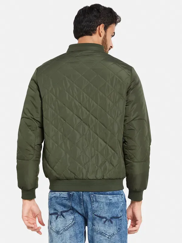 Mettle Men Olive Green Longline Open Front Jacket