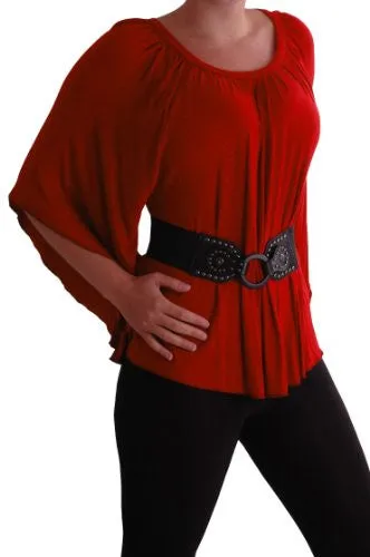 Misha Batwing Kimono Top with Belt