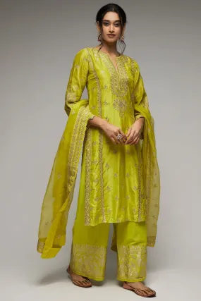 New Rati Lime Green Palazzo Set