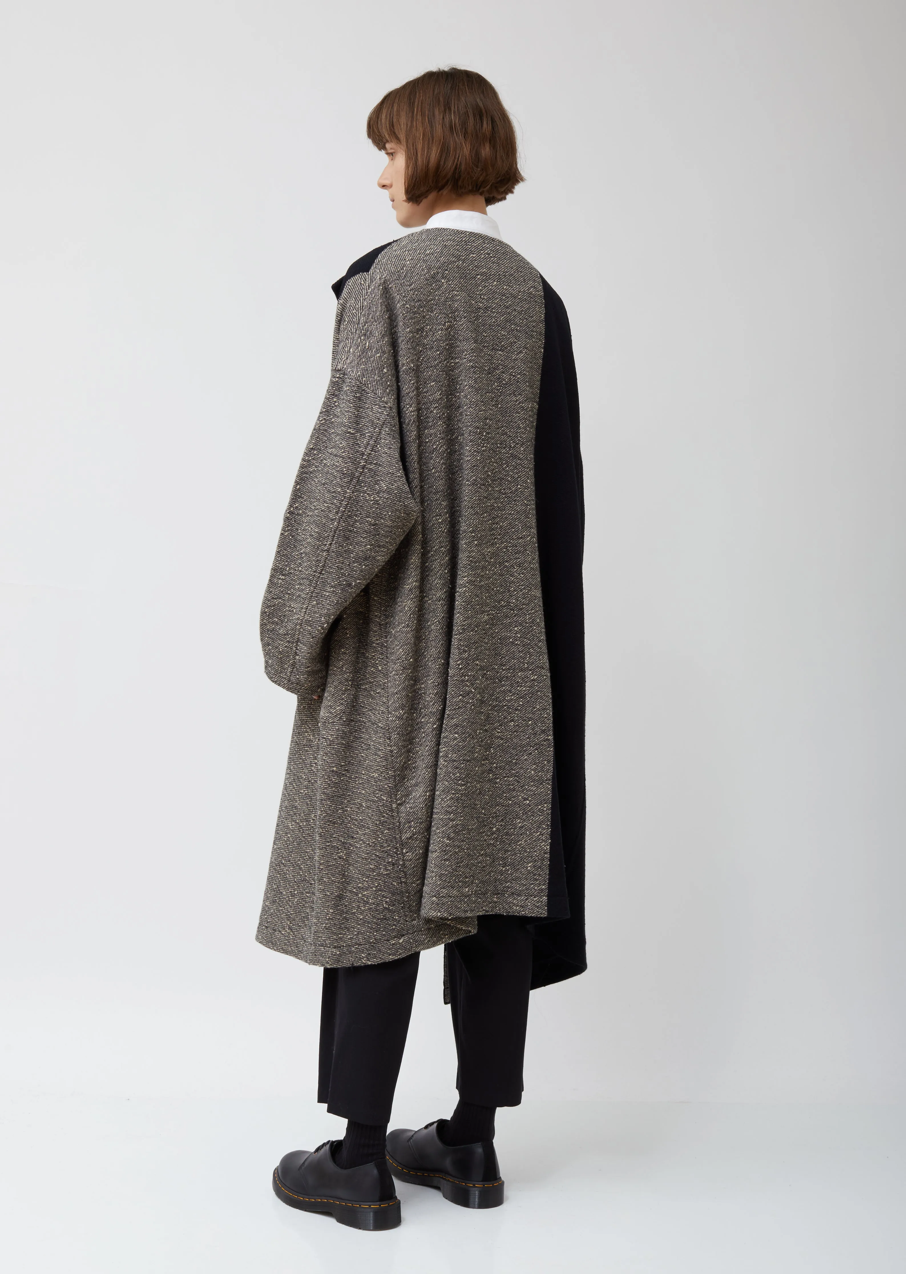 O-collarless Wool Big Coat B