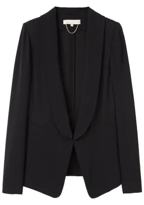 Open Front Crepe Blazer