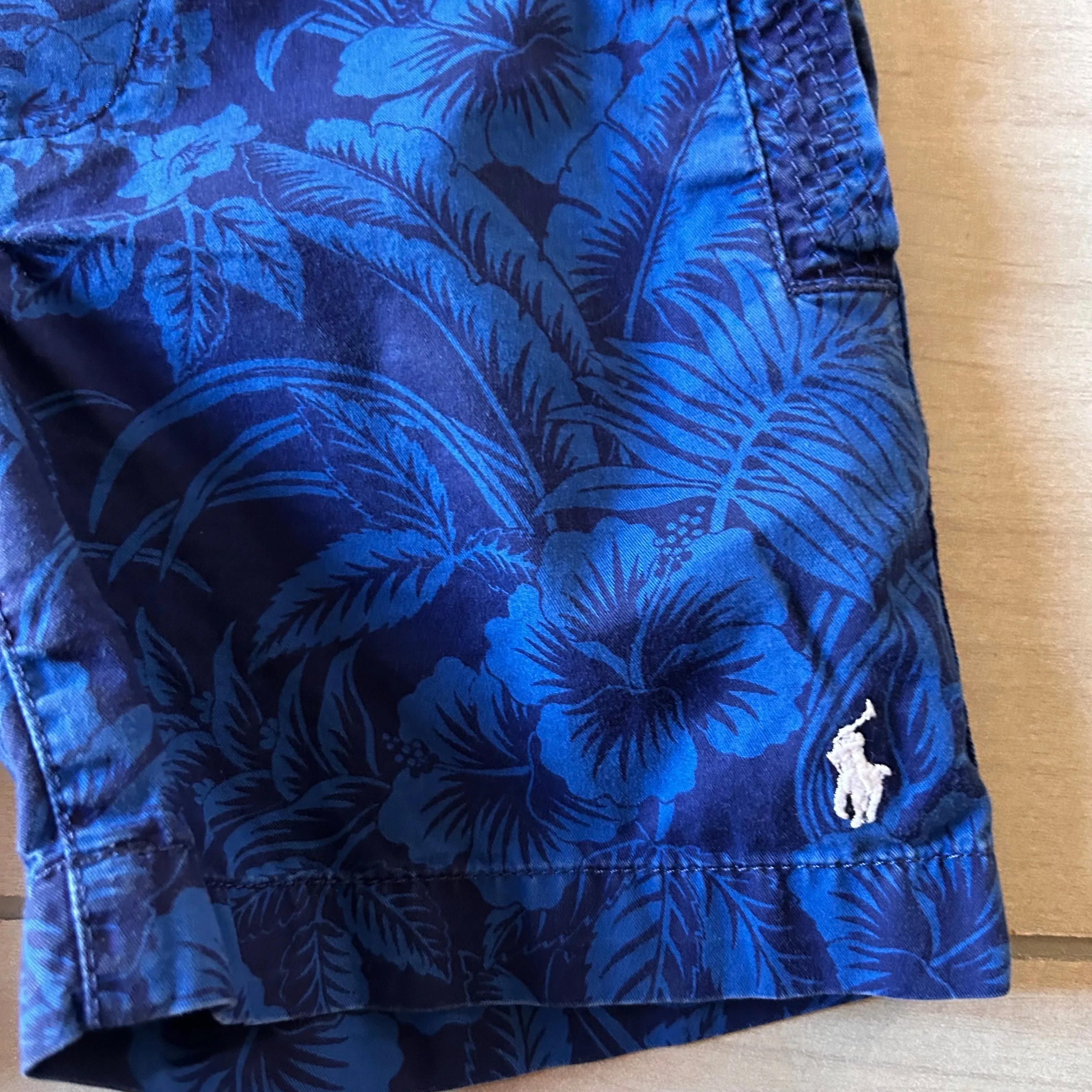 Ralph Lauren Polo Navy Blue Tropical Shorts